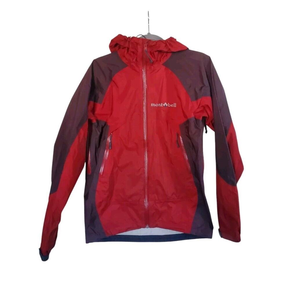 Mont-Bell Ultra-Light Red Maroon Hiking Gorpcore Outdoor Rain Jacket, Women's XS